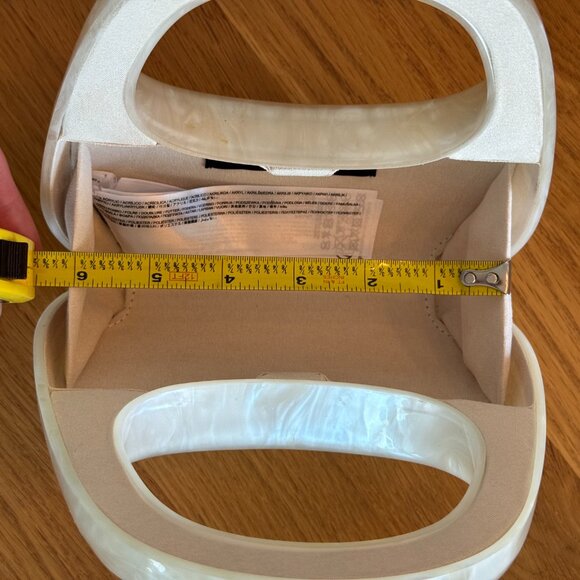 Mango Pearl Effect Clutch Purse - White - Picture 7 of 8